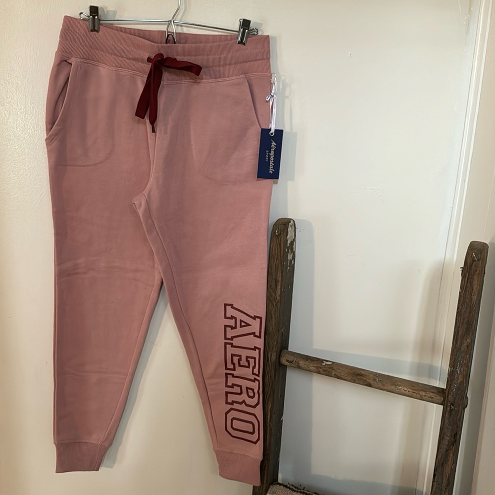 Aeropostale SPORT Sweatpants in Pink/Maroon (Size Medium/M) NWT
